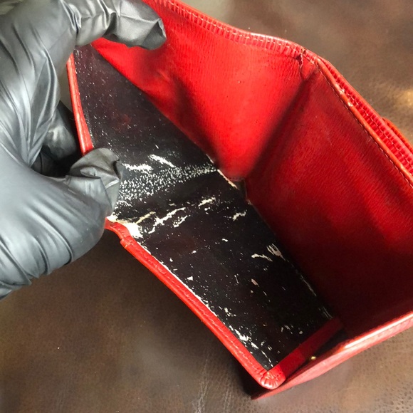 LOUIS VUITTON Red Epi Portefeiulle Elise Trifold Coin Cash Wallet AUTHENTIC - Picture 17 of 17